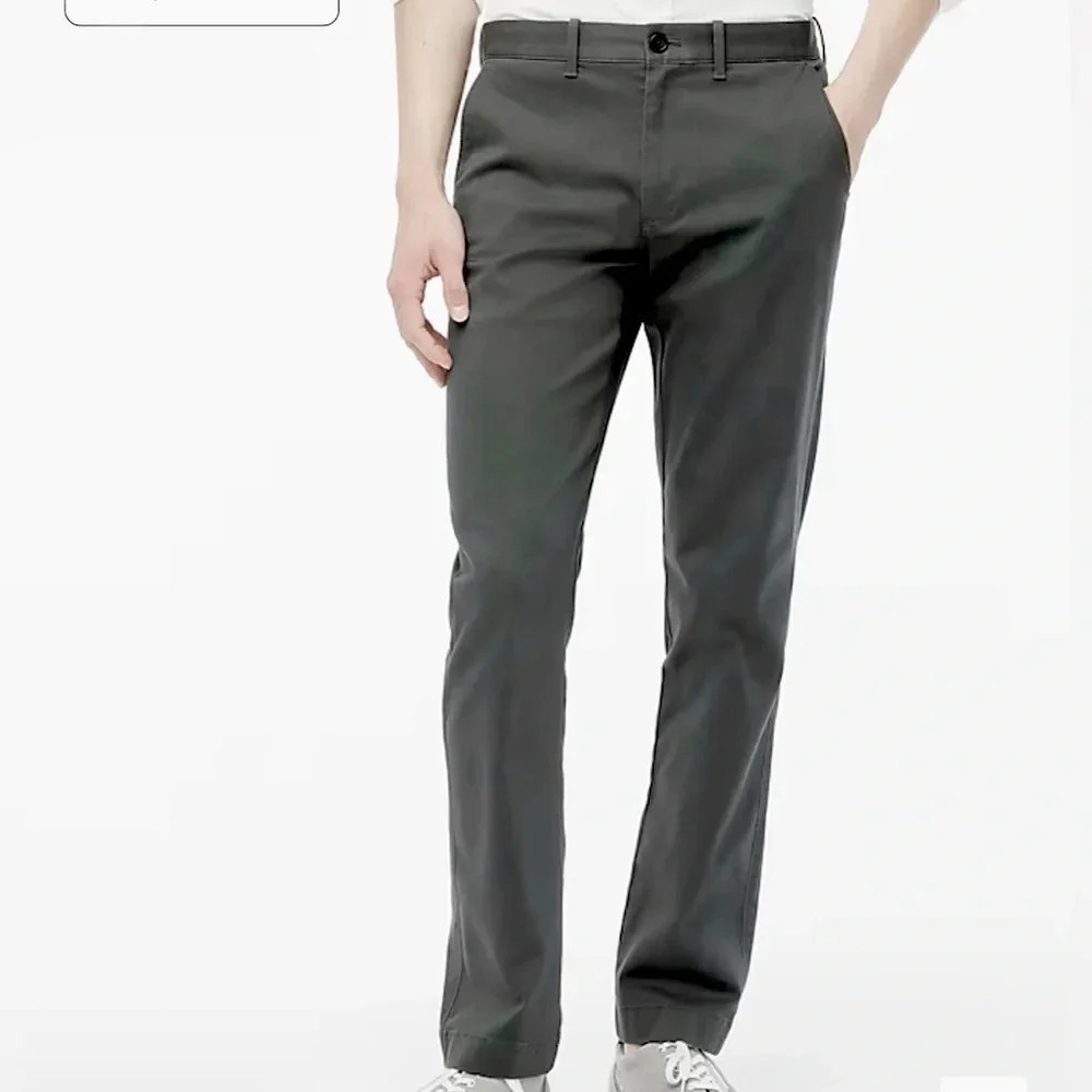 J. Crew Factory Straight flex chino pant Gray Mens size 36 X 30 Casual Travel